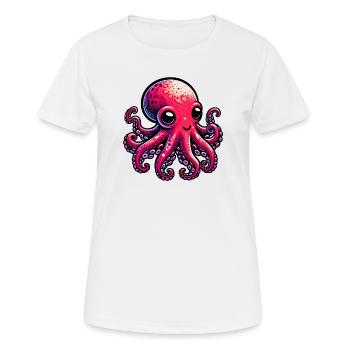 Pieuvre - T-shirt respirant Femme - blanc - Devant - AI Model Female 172 dark (172cm)