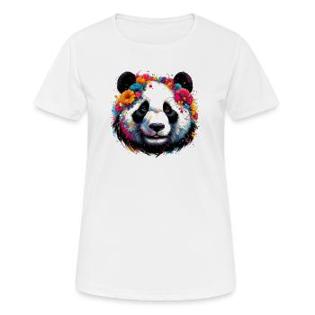 Panda - Frauen T-Shirt atmungsaktiv - Weiß - Vorne - AI Model Female 172 dark (172cm)