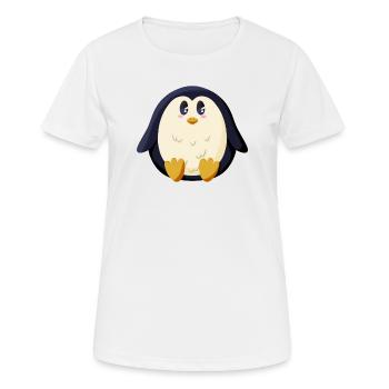 Chubby Penguin - Women's Breathable T-Shirt - white - Front - AI Model Female 172 dark (172cm)