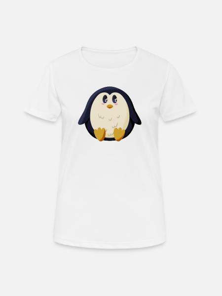 Pingouin potelé - T-shirt respirant Femme - blanc