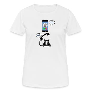 Hallo Oma - Frauen T-Shirt atmungsaktiv - Weiß - Vorne - AI Model Female 172 dark (172cm)