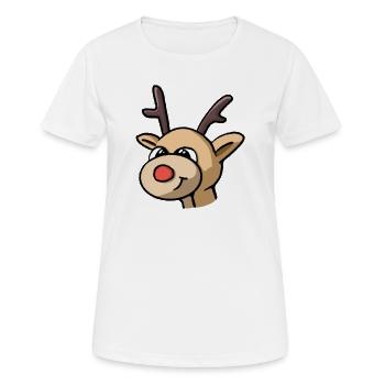 Renne Rudolf - T-shirt respirant Femme - blanc - Devant - AI Model Female 172 dark (172cm)