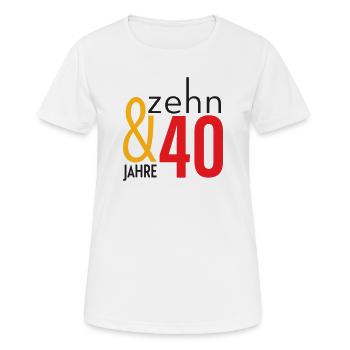 Pas 50 - quarante-dix ! - T-shirt respirant Femme - blanc - Devant - AI Model Female 172 dark (172cm)