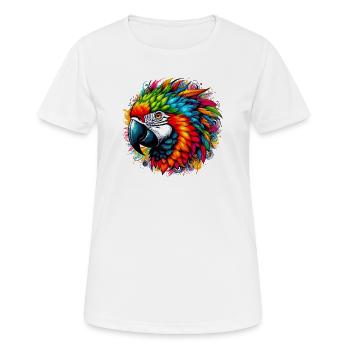 Perroquet - T-shirt respirant Femme - blanc - Devant - AI Model Female 172 dark (172cm)