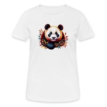 Panda - Frauen T-Shirt atmungsaktiv - Weiß - Vorne - AI Model Female 172 dark (172cm)