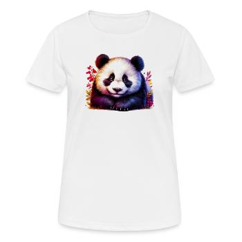 Panda - Frauen T-Shirt atmungsaktiv - Weiß - Vorne - AI Model Female 172 dark (172cm)