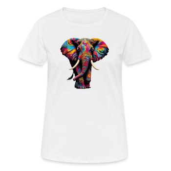 Éléphant - T-shirt respirant Femme - blanc - Devant - AI Model Female 172 dark (172cm)