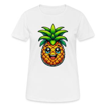 Ananas - T-shirt respirant Femme - blanc - Devant - AI Model Female 172 dark (172cm)