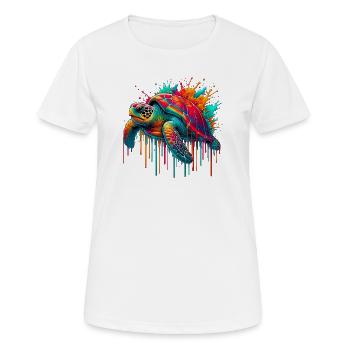 Schildkröte - Frauen T-Shirt atmungsaktiv - Weiß - Vorne - AI Model Female 172 dark (172cm)