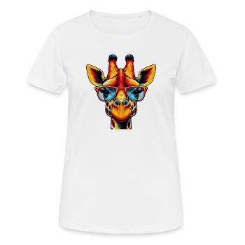 Giraffe - Frauen T-Shirt atmungsaktiv - Weiß - Vorne - AI Model Female 172 dark (172cm)