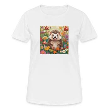 Hedgehog, Baby, Child, Newborn - Women's Breathable T-Shirt - white - Front - AI Model Female 172 dark (172cm)