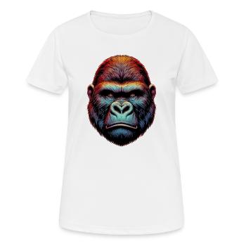 Gorilla - Frauen T-Shirt atmungsaktiv - Weiß - Vorne - AI Model Female 172 dark (172cm)