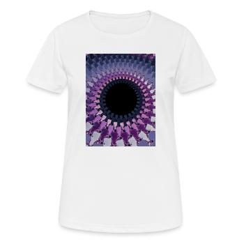 Abstrakt - Frauen T-Shirt atmungsaktiv - Weiß - Vorne - AI Model Female 172 dark (172cm)