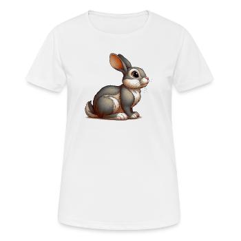 Lapin - T-shirt respirant Femme - blanc - Devant - AI Model Female 172 dark (172cm)