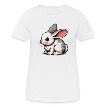 Lapin - T-shirt respirant Femme - blanc - Devant - AI Model Female 172 dark (172cm)