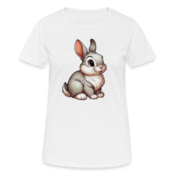 Lapin - T-shirt respirant Femme - blanc - Devant - AI Model Female 172 dark (172cm)