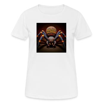 Fangtastic Arachnide d’Halloween - T-shirt respirant Femme - blanc - Devant - AI Model Female 172 dark (172cm)