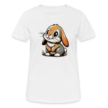 Lapin - T-shirt respirant Femme - blanc - Devant - AI Model Female 172 dark (172cm)