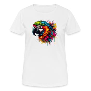 Perroquet - T-shirt respirant Femme - blanc - Devant - AI Model Female 172 dark (172cm)