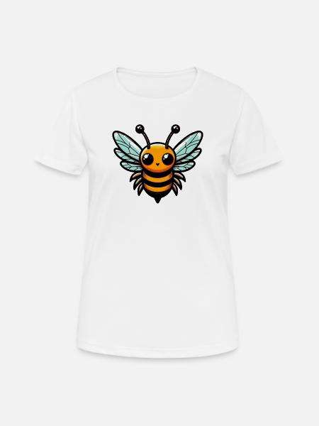 Biene - Frauen T-Shirt atmungsaktiv - Weiß
