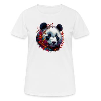 Panda - Frauen T-Shirt atmungsaktiv - Weiß - Vorne - AI Model Female 172 dark (172cm)
