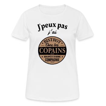 Ich kann nicht Bistrot - Frauen T-Shirt atmungsaktiv - Weiß - Vorne - AI Model Female 172 dark (172cm)