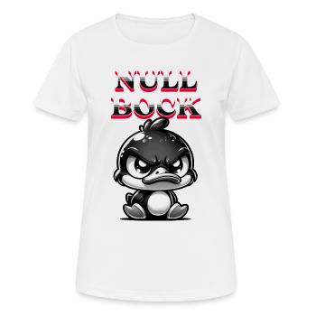 NULL BOCK - Frauen T-Shirt atmungsaktiv - Weiß - Vorne - AI Model Female 172 dark (172cm)