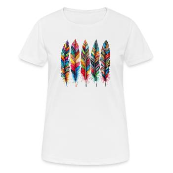 Feathers - Women's Breathable T-Shirt - white - Front - AI Model Female 172 dark (172cm)