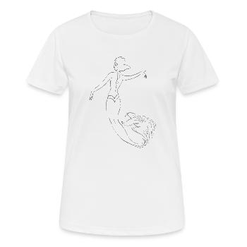 Meerjungfrau Mermaid - Frauen T-Shirt atmungsaktiv - Weiß - Vorne - AI Model Female 172 dark (172cm)