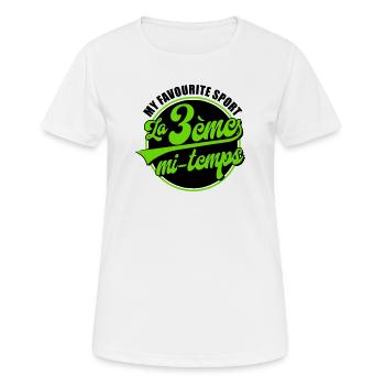 La 3ème Mi-Temps - T-shirt respirant Femme - blanc - Devant - AI Model Female 172 dark (172cm)