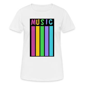 Colored music columns inspired by retro design - Women's Breathable T-Shirt - white - Front - AI Model Female 172 dark (172cm)