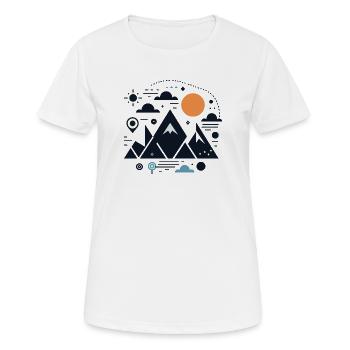 Gebirge - Frauen T-Shirt atmungsaktiv - Weiß - Vorne - AI Model Female 172 dark (172cm)