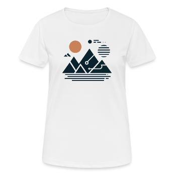 Gebirge - Frauen T-Shirt atmungsaktiv - Weiß - Vorne - AI Model Female 172 dark (172cm)