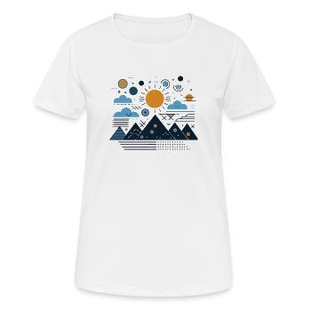 Gebirge - Frauen T-Shirt atmungsaktiv - Weiß - Vorne - AI Model Female 172 dark (172cm)