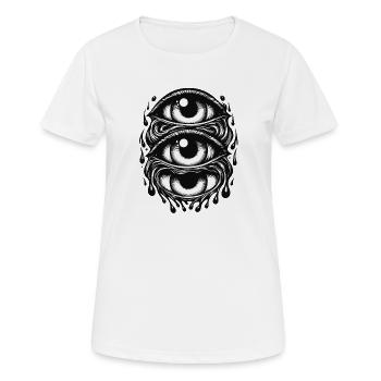 magisches Auge - Frauen T-Shirt atmungsaktiv - Weiß - Vorne - AI Model Female 172 dark (172cm)