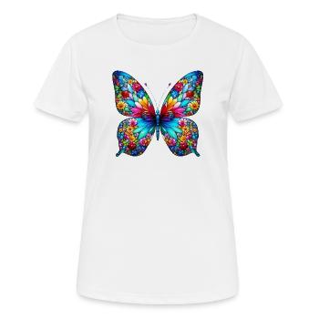 Papillon - T-shirt respirant Femme - blanc - Devant - AI Model Female 172 dark (172cm)