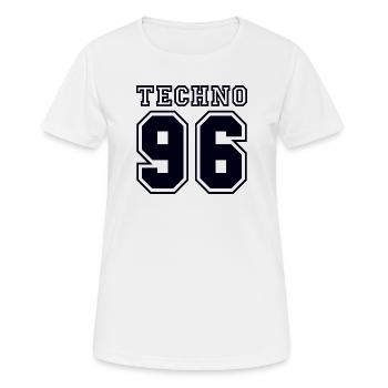 TECHNO 96 - Women's Breathable T-Shirt - white - Front - AI Model Female 172 dark (172cm)