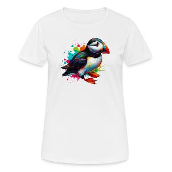 Papageitaucher - Frauen T-Shirt atmungsaktiv - Weiß - Vorne - AI Model Female 172 dark (172cm)