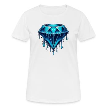 Diamant - Frauen T-Shirt atmungsaktiv - Weiß - Vorne - AI Model Female 172 dark (172cm)