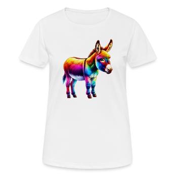 Donkey Mule - Women's Breathable T-Shirt - white - Front - AI Model Female 172 dark (172cm)