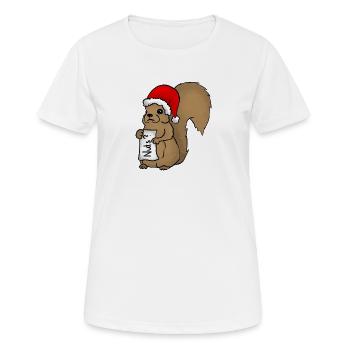 Weihnatchtshörnchen - Frauen T-Shirt atmungsaktiv - Weiß - Vorne - AI Model Female 172 dark (172cm)