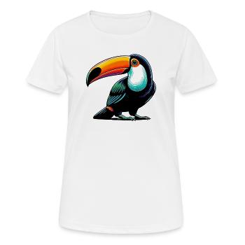 Toucan - T-shirt respirant Femme - blanc - Devant - AI Model Female 172 dark (172cm)