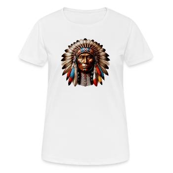 American Indian American - Women's Breathable T-Shirt - white - Front - AI Model Female 172 dark (172cm)