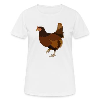 Chicken Chickens - Women's Breathable T-Shirt - white - Front - AI Model Female 172 dark (172cm)