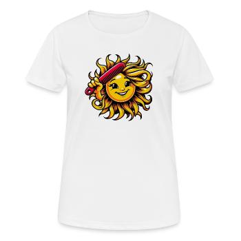 Soleil - T-shirt respirant Femme - blanc - Devant - AI Model Female 172 dark (172cm)