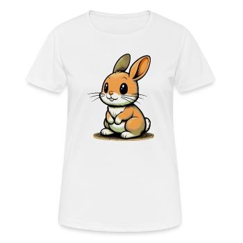Lapin - T-shirt respirant Femme - blanc - Devant - AI Model Female 172 dark (172cm)