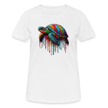 Tortue - T-shirt respirant Femme - blanc - Devant - AI Model Female 172 dark (172cm)