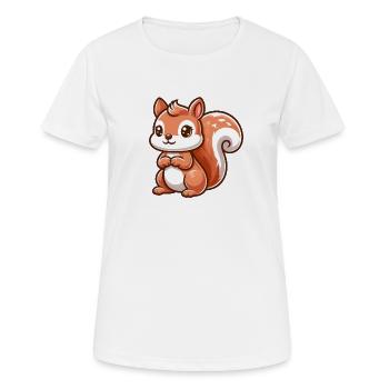 Écureuil caramel cartoon - T-shirt respirant Femme - blanc - Devant - AI Model Female 172 dark (172cm)