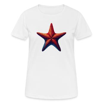 Seestern - Frauen T-Shirt atmungsaktiv - Weiß - Vorne - AI Model Female 172 dark (172cm)