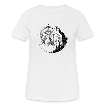 Explorateur de montagne - T-shirt respirant Femme - blanc - Devant - AI Model Female 172 dark (172cm)